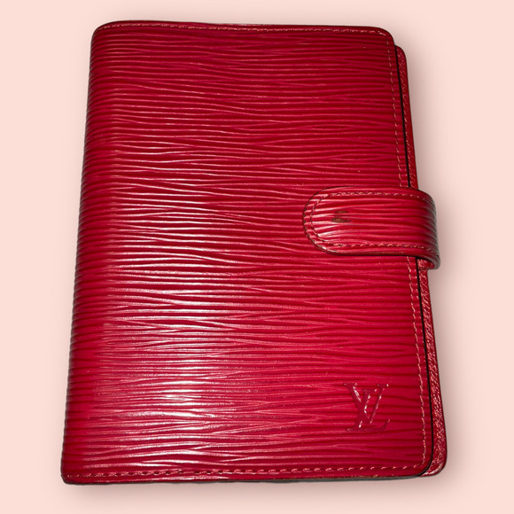 Louis Vuitton Wallet Cover Agenda Red Leather Vintage - Picture 8 of 8
